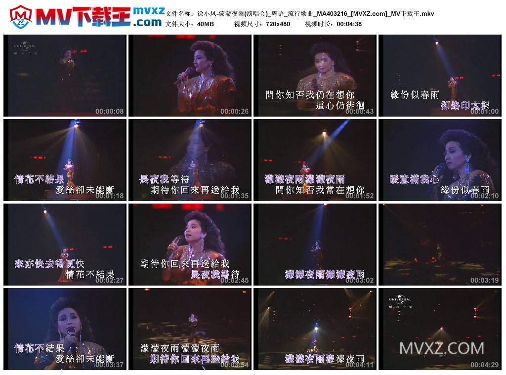 徐小凤-蒙蒙夜雨(演唱会)_粤语_流行歌曲_MA403216